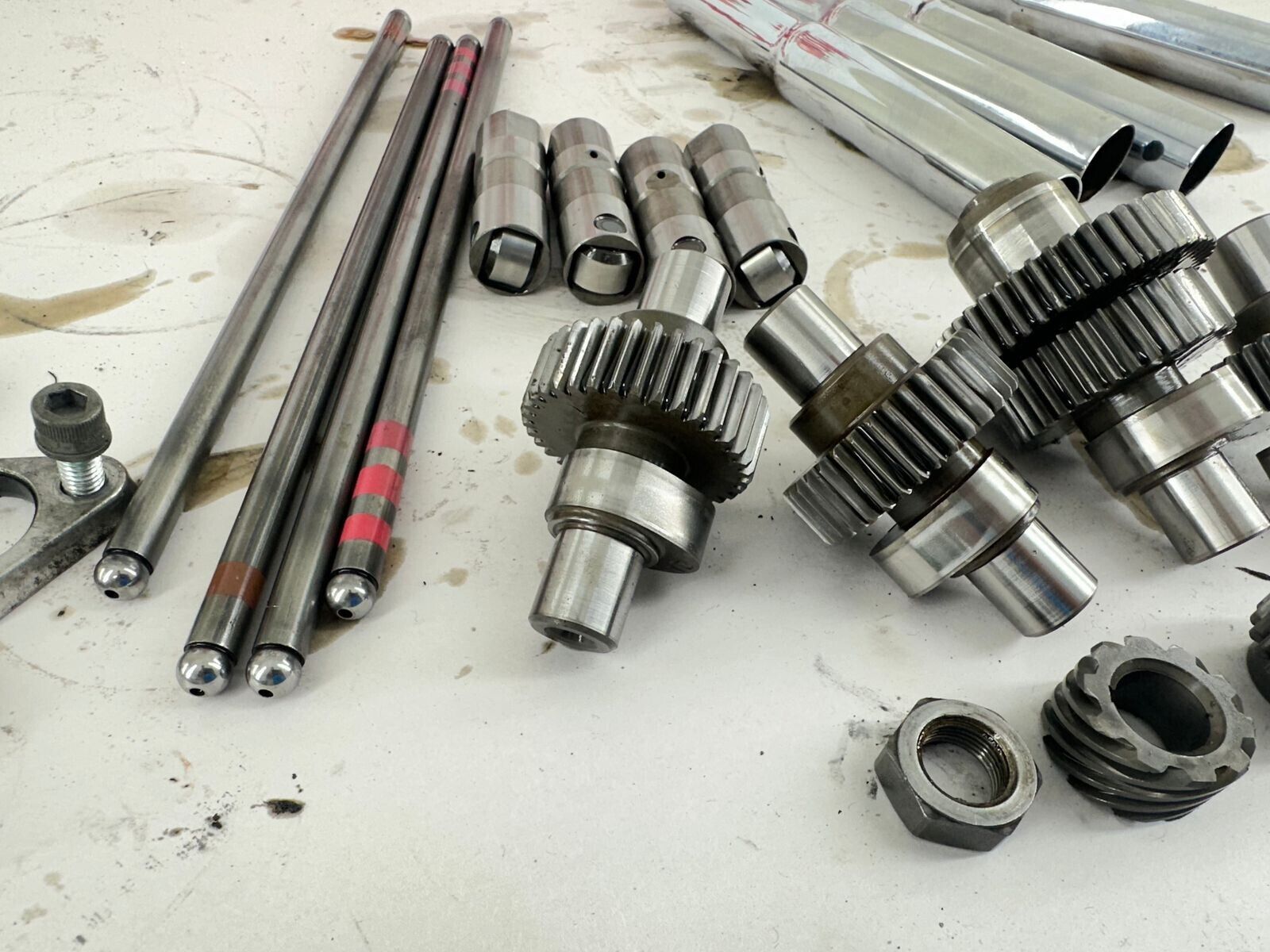 2003 Harley Davidson Sportster 1200 Cams Lifter Pushrods Chrome Cover