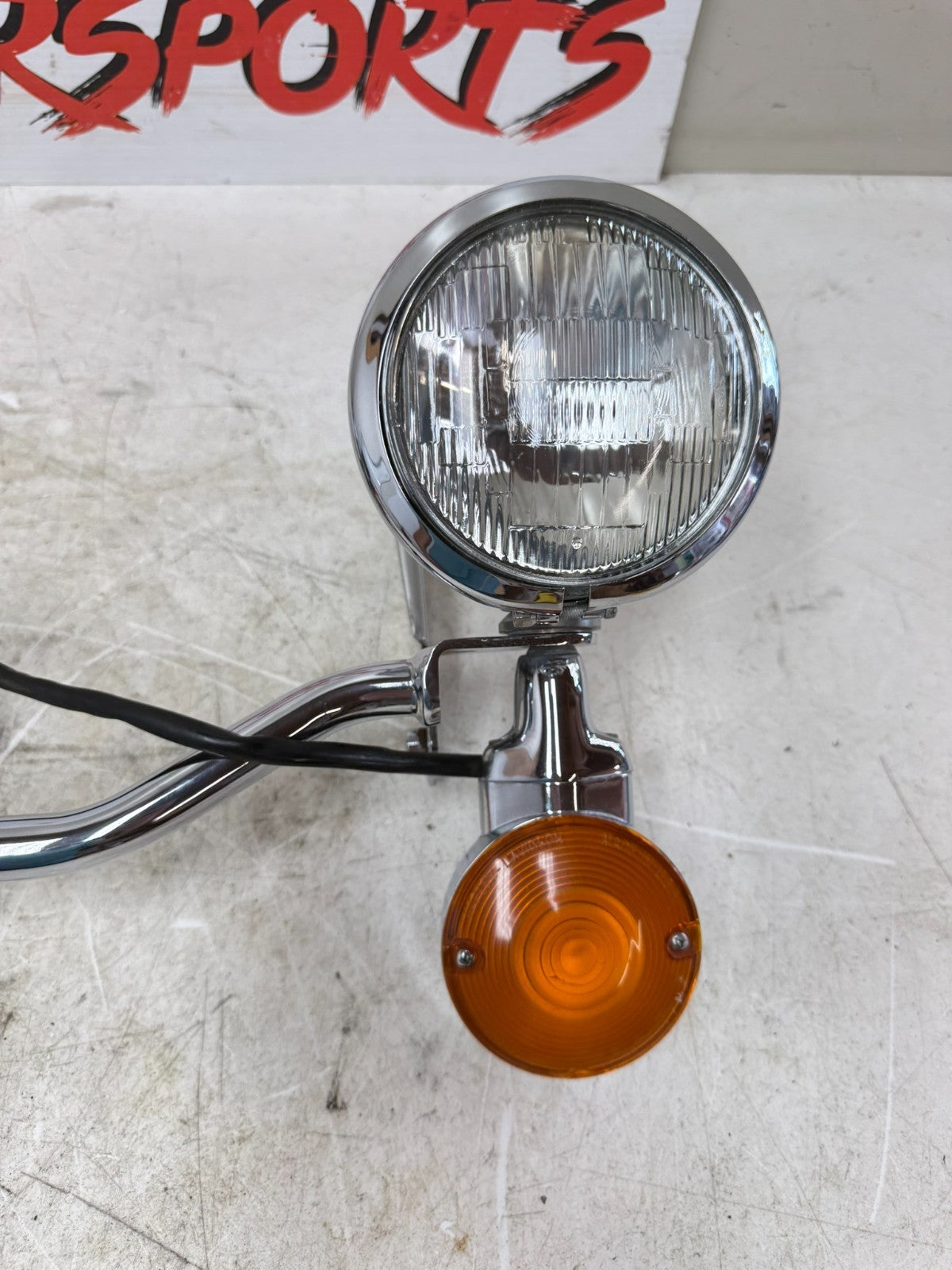 2002 HARLEY SOFTAIL OEM HD Chrome Fog Turn Signal Light Bar