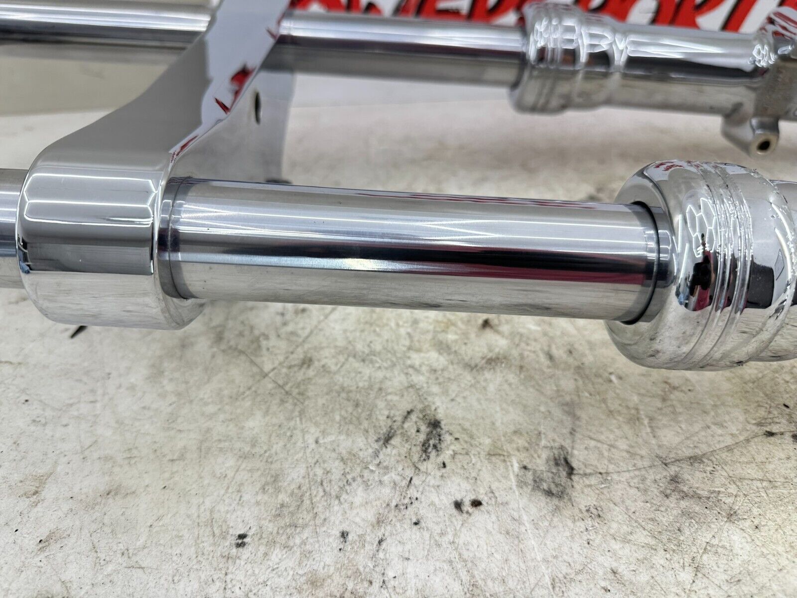 2002 HARLEY DYNA LOW RIDER 41mm Front Forks Wide Glide Chrome Lowers+Triple Tree