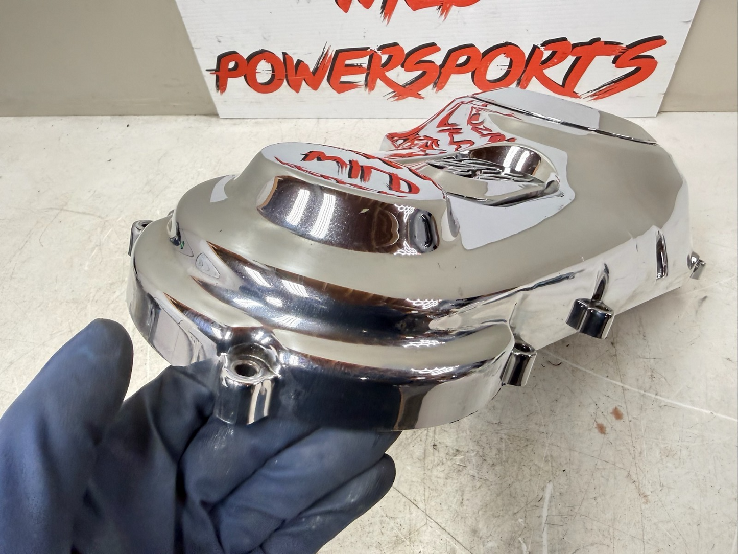 1993 HARLEY DYNA Wide Glide Outer Primary Clutch Chrome Flame Cover