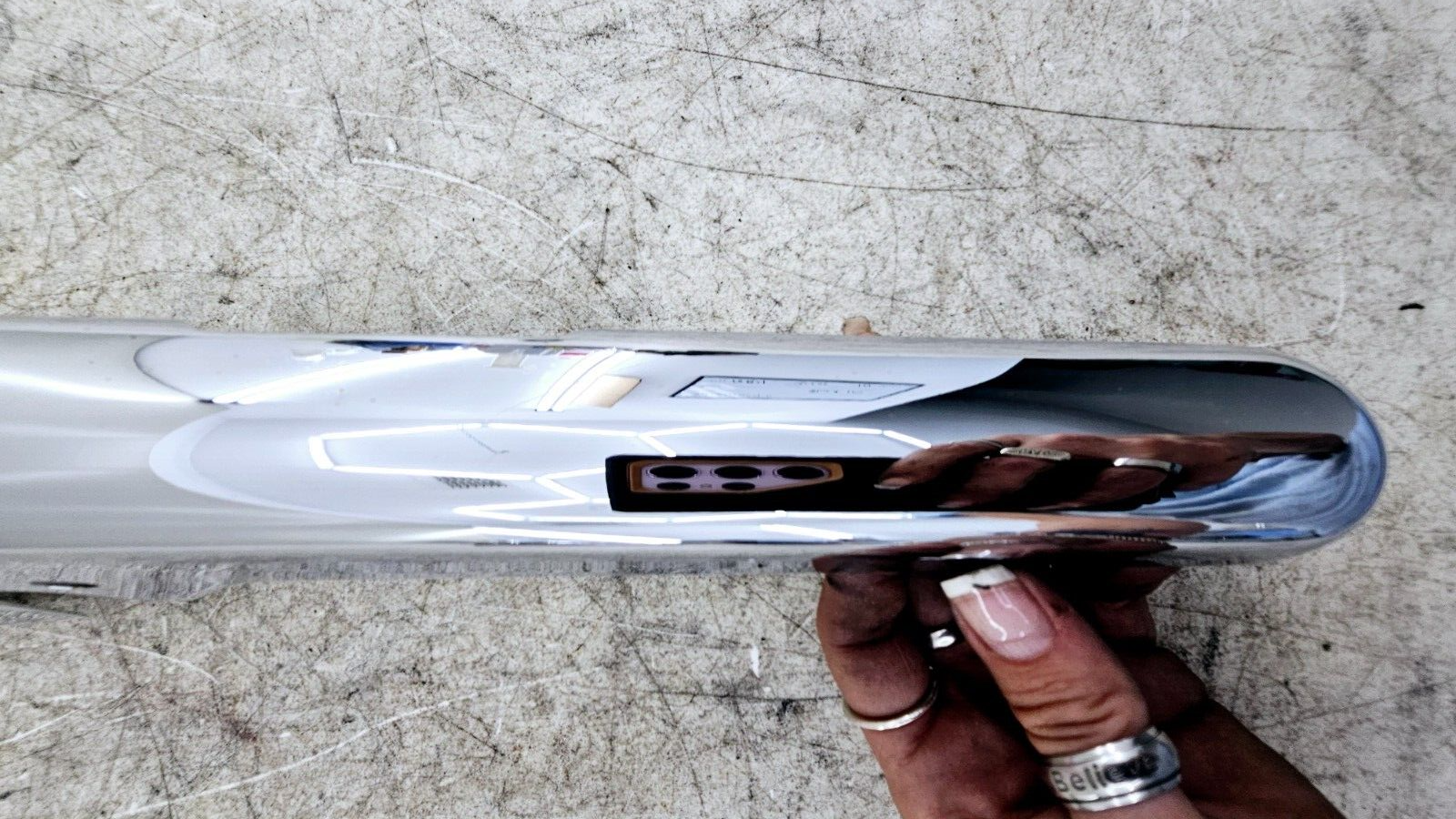 1998 HARLEY FLH ELECTRA GLIDE Chrome Rear Frame Strut Arm Cover Guard