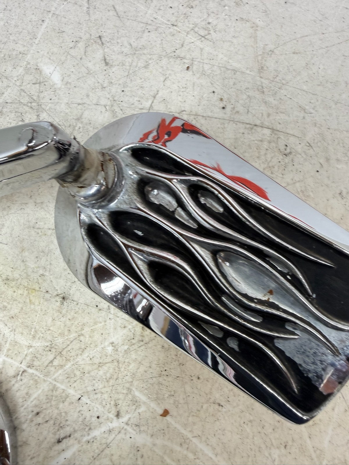 1993 HARLEY DYNA Wide Glide Chrome Flame Mirrors Left Right Inferno Mirror