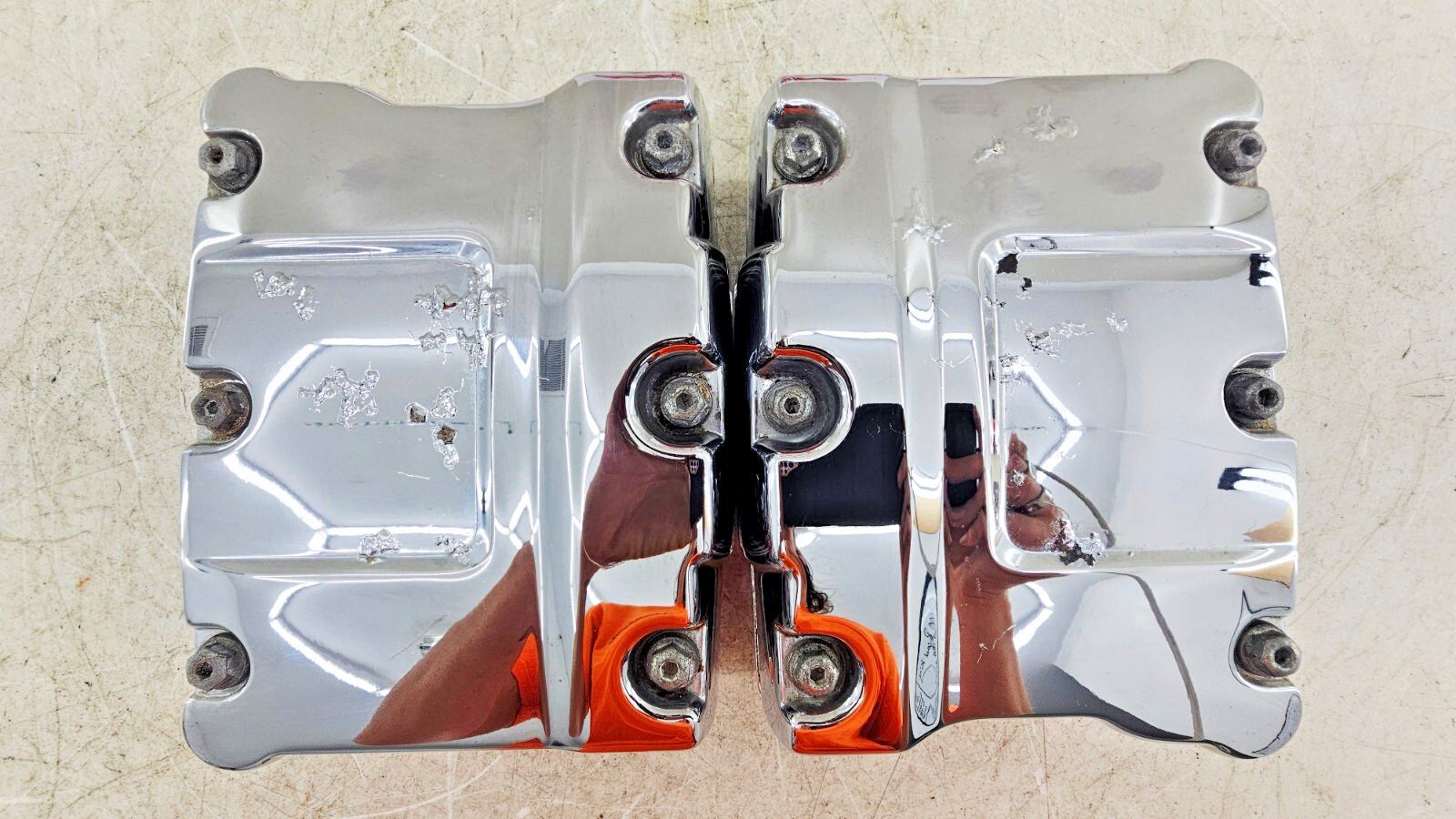 2000 HARLEY FLH ROADKING Chrome Cylinder Head Rocker Boxes 17593-99