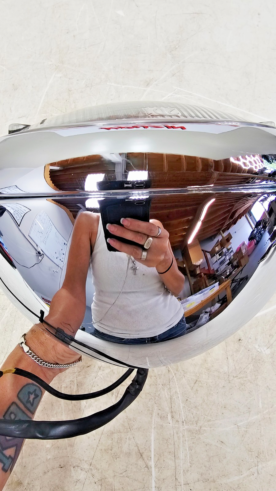 2002 HARLEY SOFTAIL Chrome Headlight Housing Trim Ring Mounting Bracket