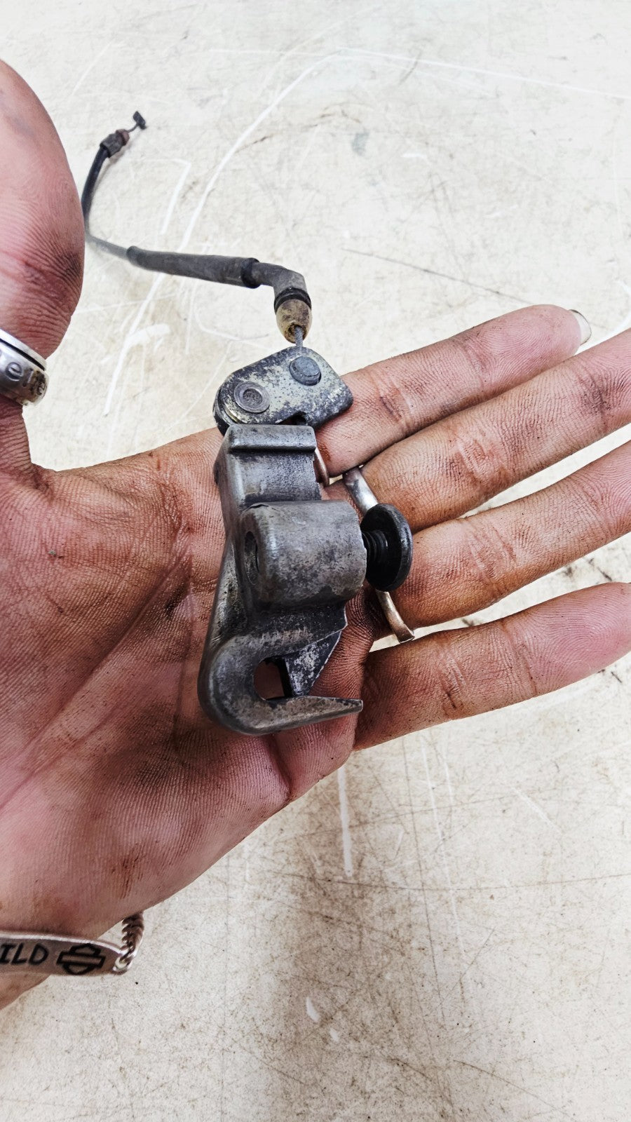 2000 HONDA VALKYRIE INTERSTATE Seat Latch Release Mount Bracket + Cable