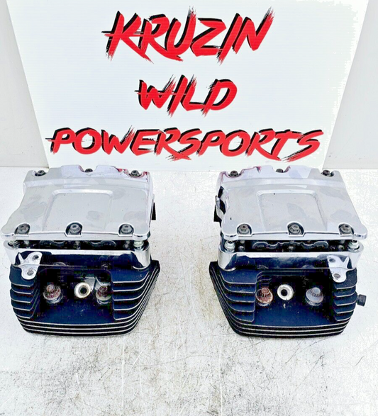 2002 HARLEY ELECTRA GLIDE Front Rear Cylinder Heads Rocker Boxes Good Shape!