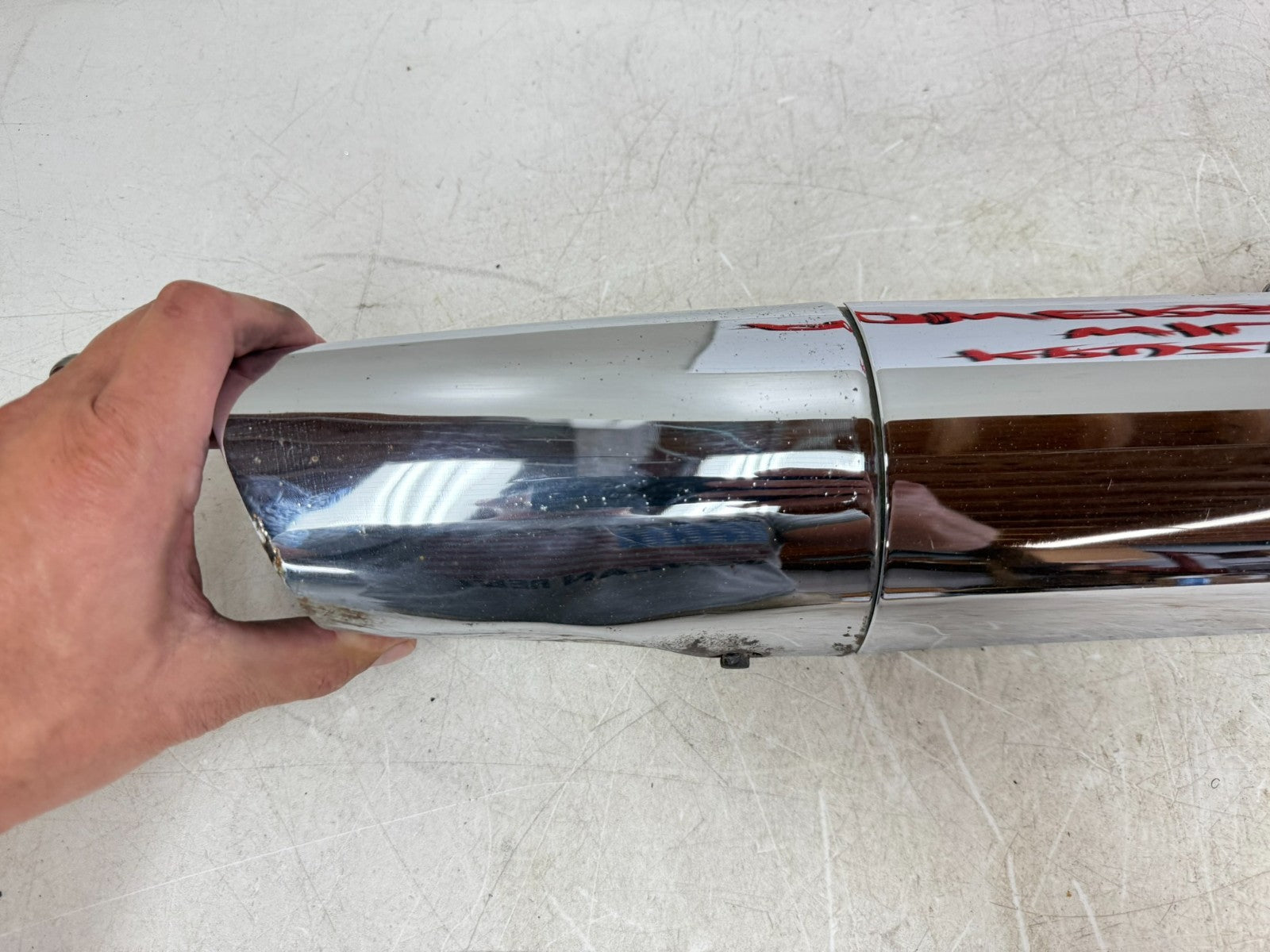 2002 Honda Goldwing GL1800 Left Exhaust Pipe Muffler Slip On Can Silencer