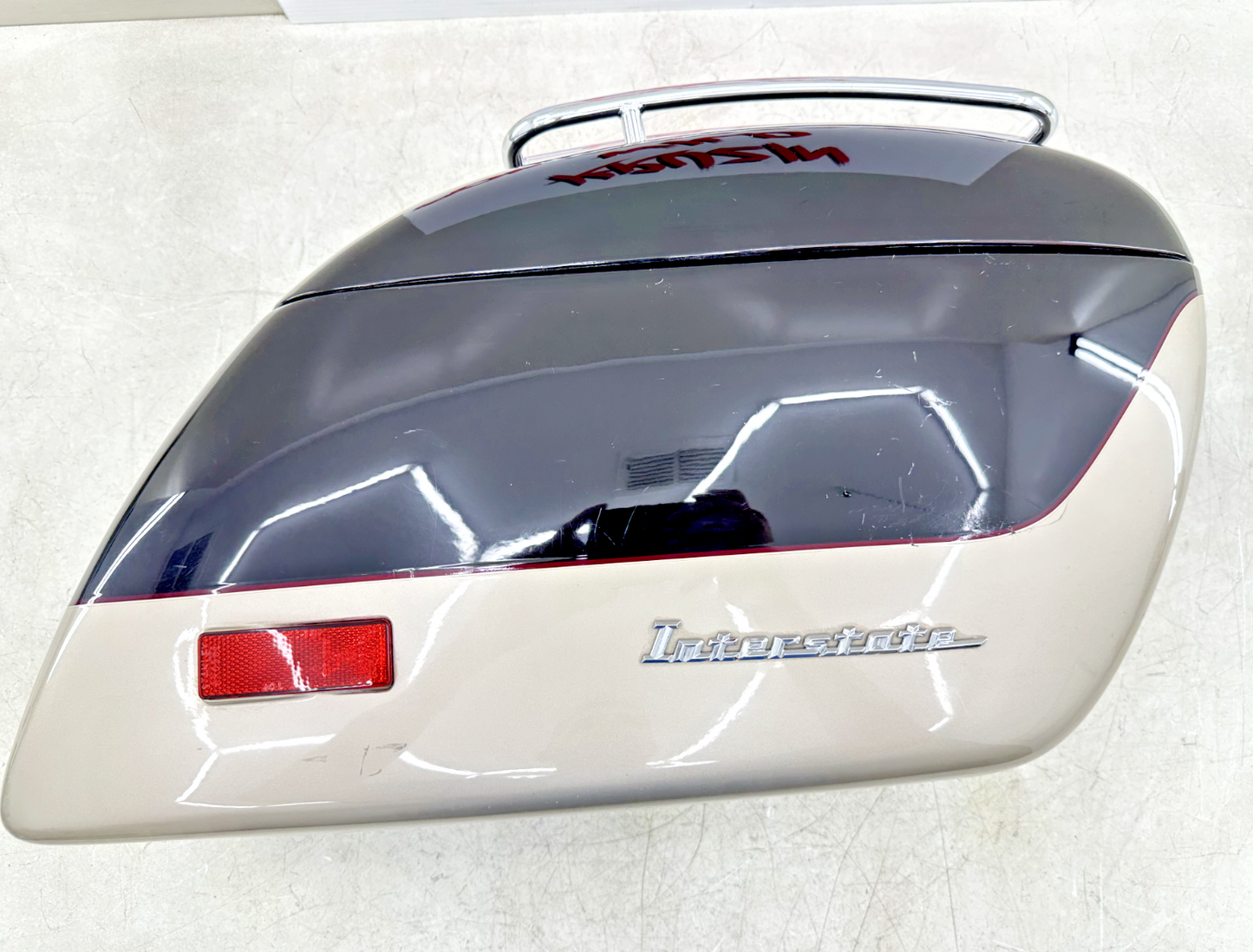 1999 HONDA VALKYRIE INTERSTATE Right Saddlebag w/ Rack + Lid No Cracks