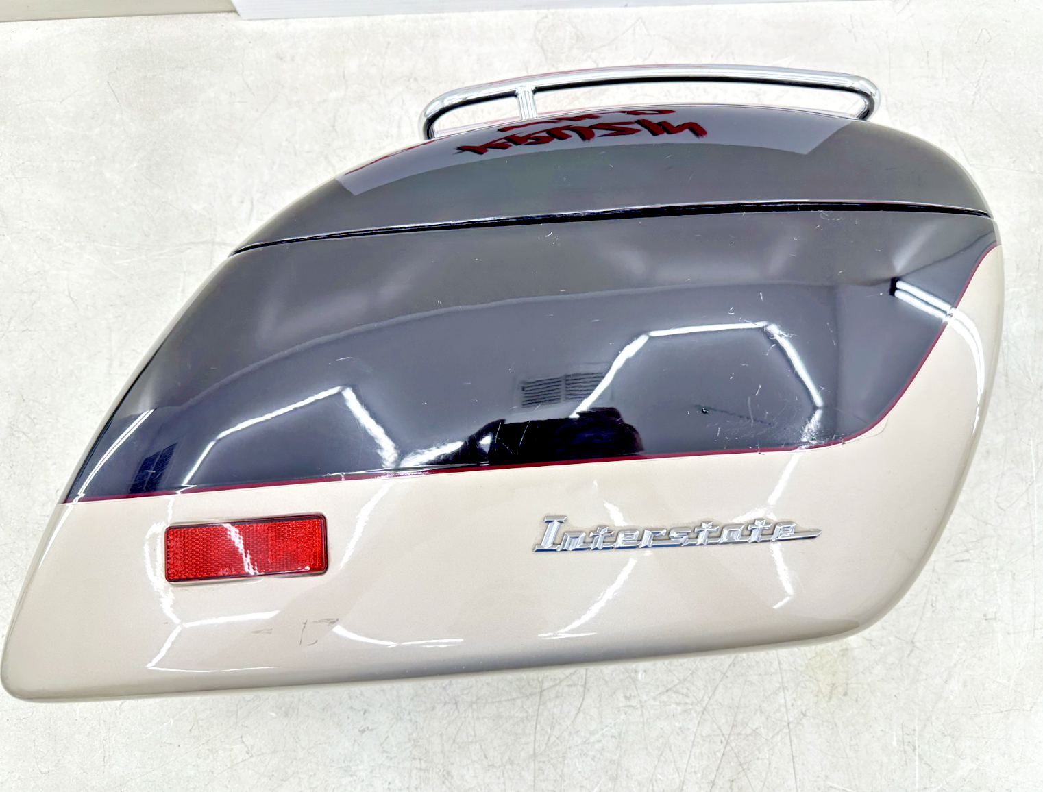 1999 HONDA VALKYRIE INTERSTATE Right Saddlebag w/ Rack + Lid No Cracks