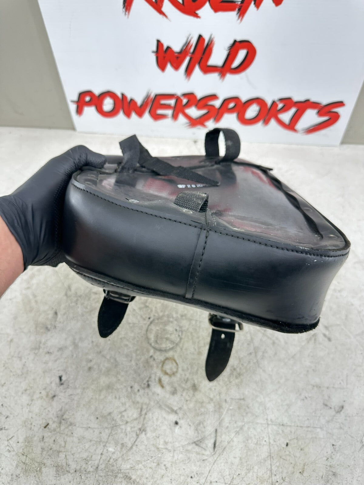 2001 HARLEY SOFTAIL OEM HD Leather Left Side Swingarm Saddlebag Storage Bag