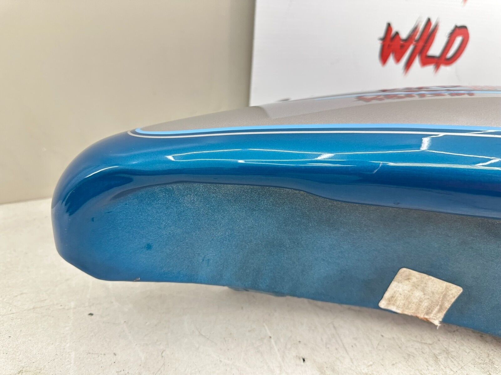 1995 HARLEY SOFTAIL OEM HD GENUINE SPLIT GAS FUEL TANK & PAINT AQUA & SILVER