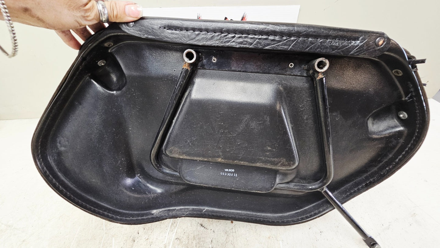 2002 HARLEY SOFTAIL Left Single Saddlebag Studded Black Leather