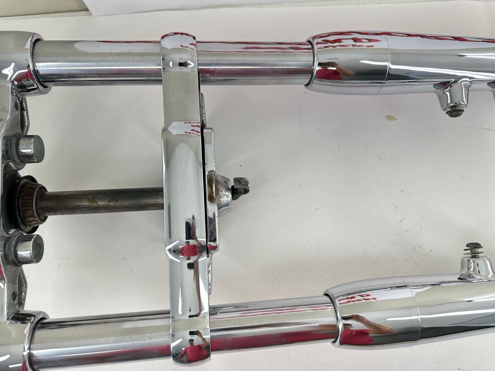 2005 HARLEY DAVIDSON SOFTAIL DEUCE Chrome Forks Triple Clamps 41mm