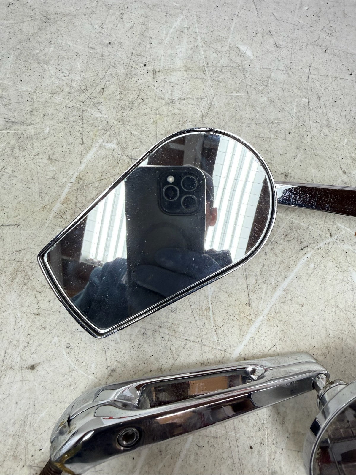 1993 HARLEY DYNA Wide Glide Chrome Flame Mirrors Left Right Inferno Mirror