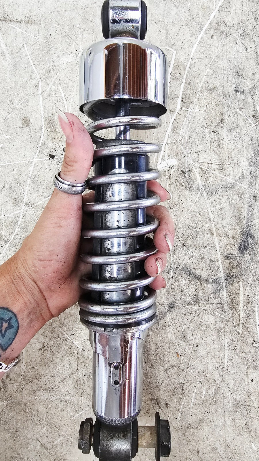 2001 Harley Davidson Sportster Rear Shocks Suspension Chrome OEM