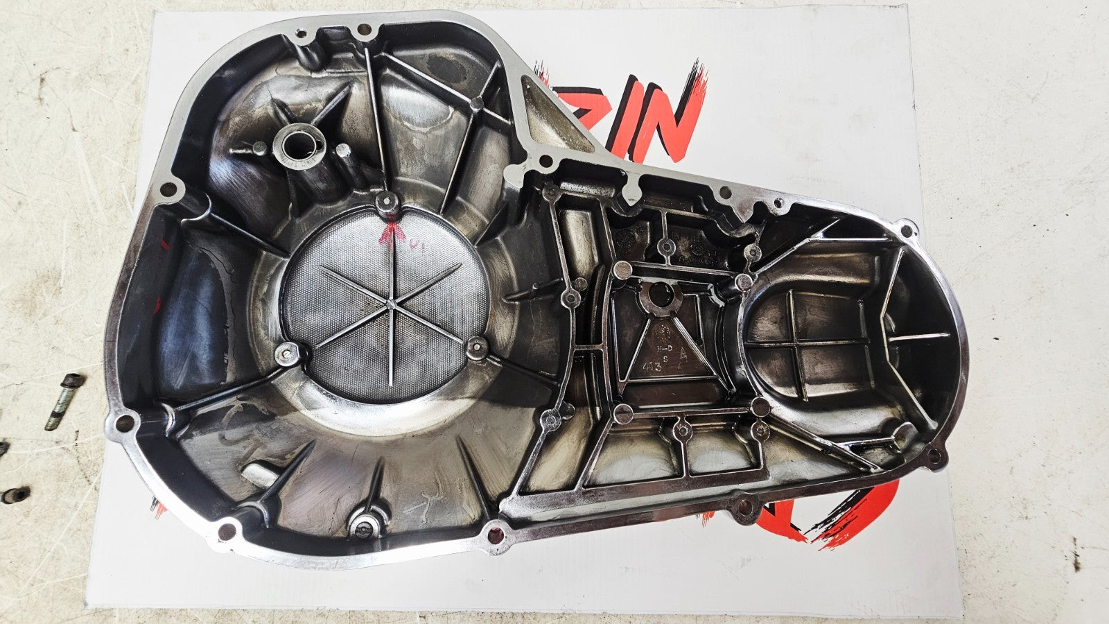 1996 HARLEY FLH ELECTRA GLIDE Outer Primary Clutch Cover Case Chrome Housing