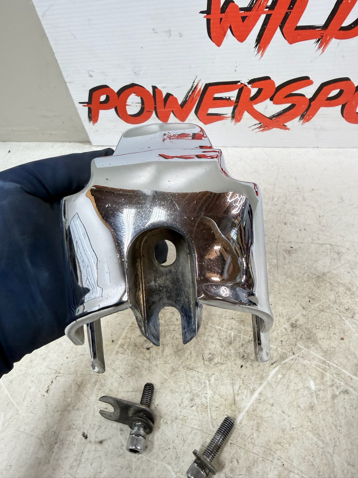 1993 HARLEY DYNA Wide Glide Chrome Front Lower Motor Mount Cover Guard
