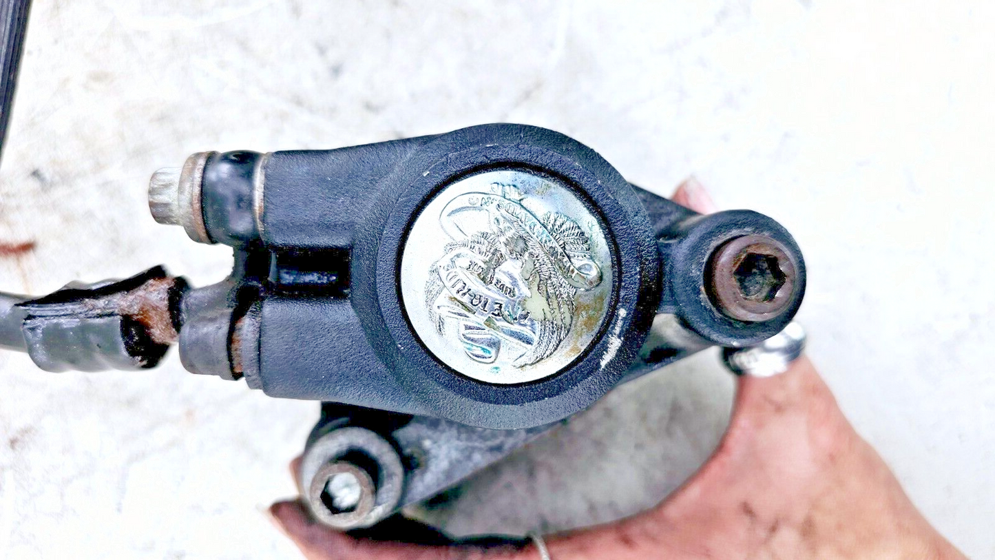 1995 HARLEY DYNA CONVERTIBLE Front Brake Master Cylinder Dual Caliper Hose OEM