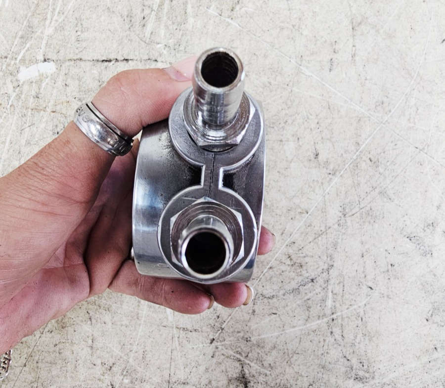 1993 HARLEY SOFTAIL Chrome Oil Cooler Filter Adapter