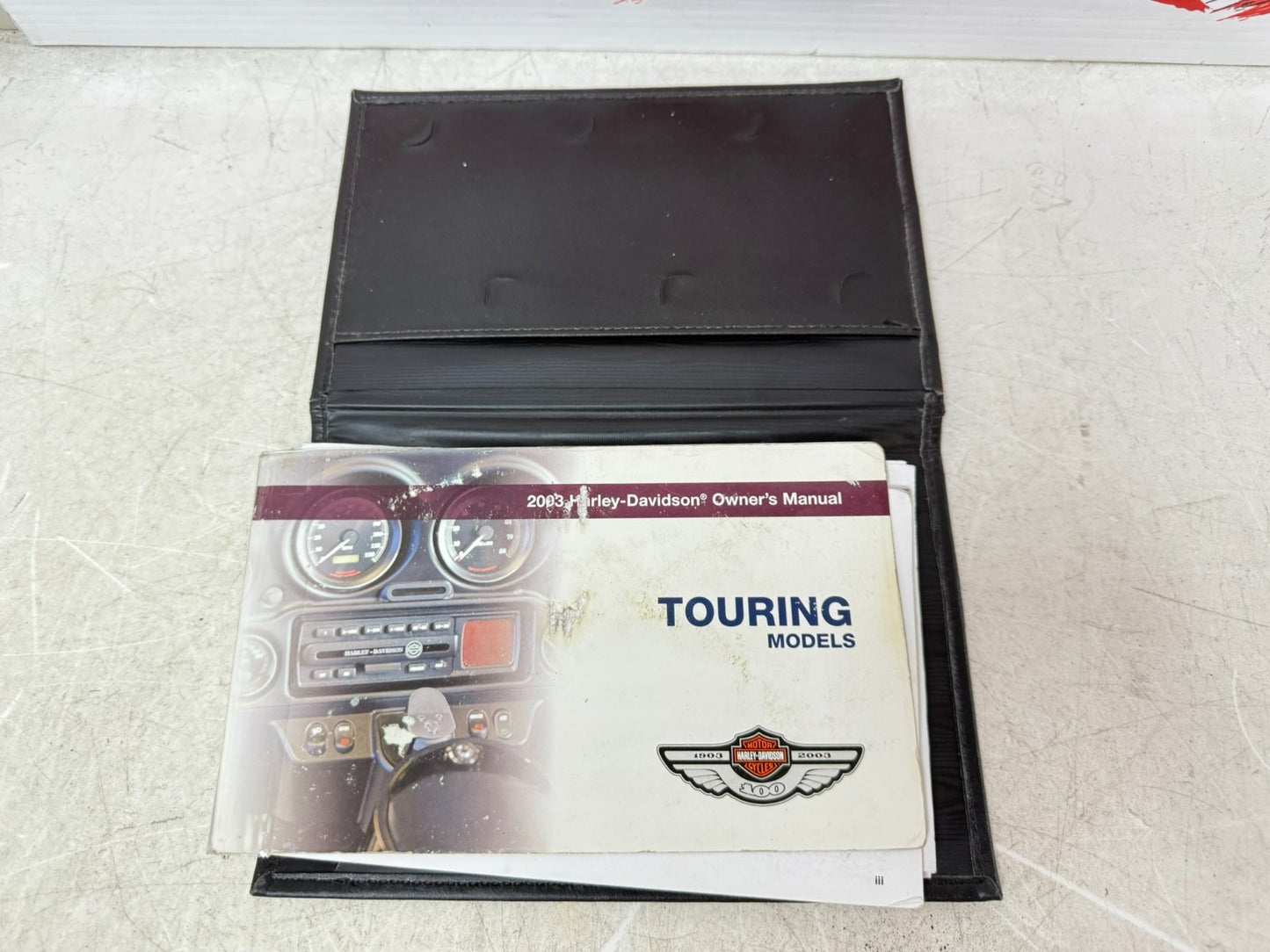 2003 HARLEY ELECTRA GLIDE Owners Manual 100th Anniversary w/ Leather Cover