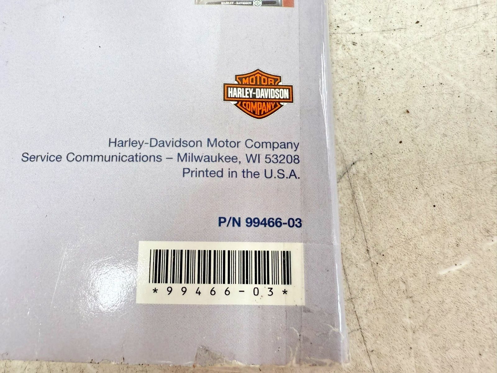 2003 HARLEY ELECTRA GLIDE Owners Manual 100th Anniversary w/ Leather Cover