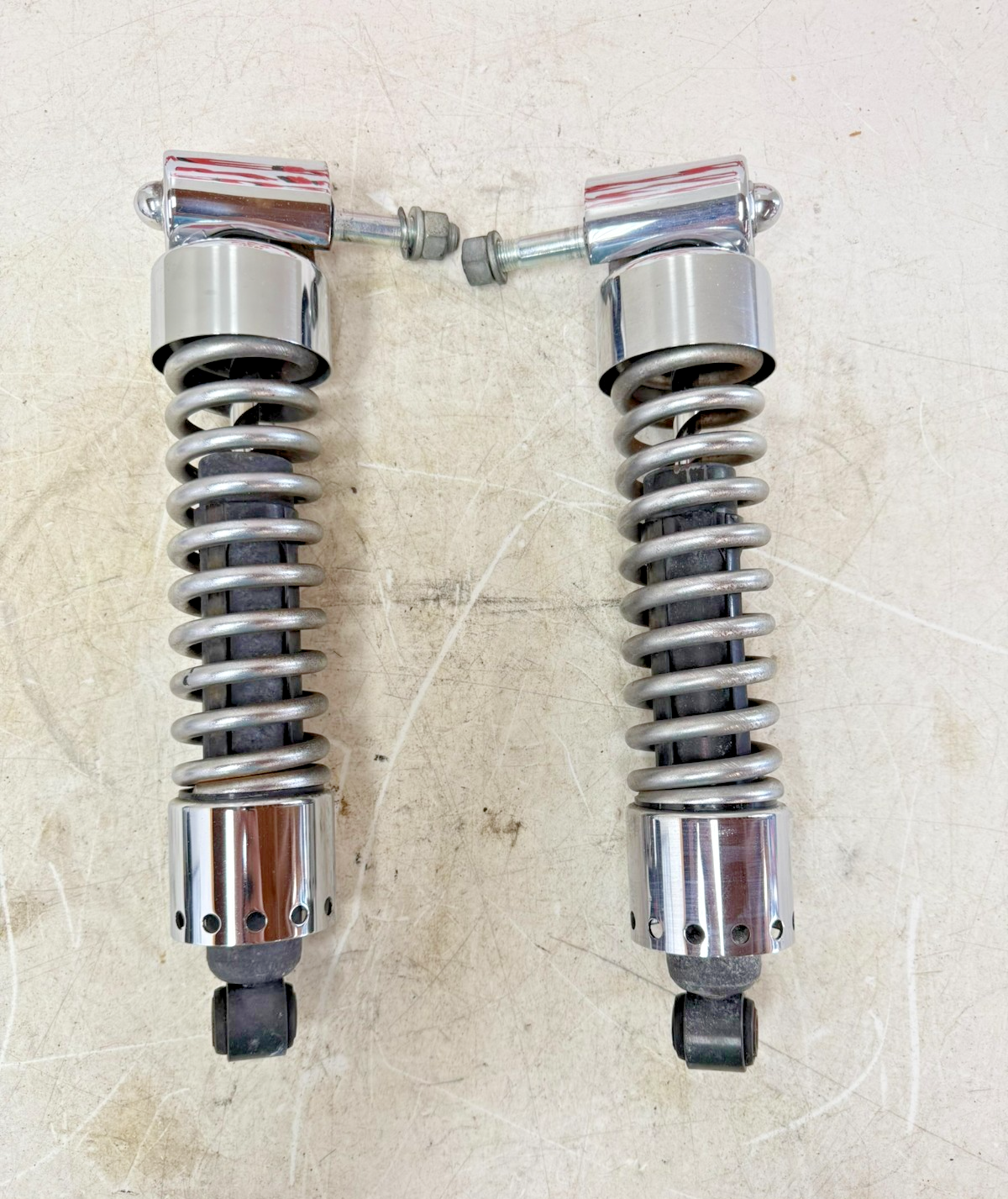 2003 HARLEY DYNA WIDE GLIDE Rear Shocks Suspension Chrome 13"