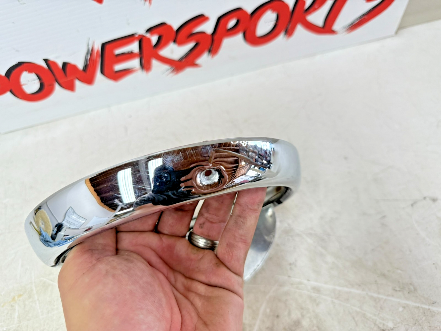 2003 HARLEY ELECTRA GLIDE Headlight Chrome Trim Ring & HD Visor