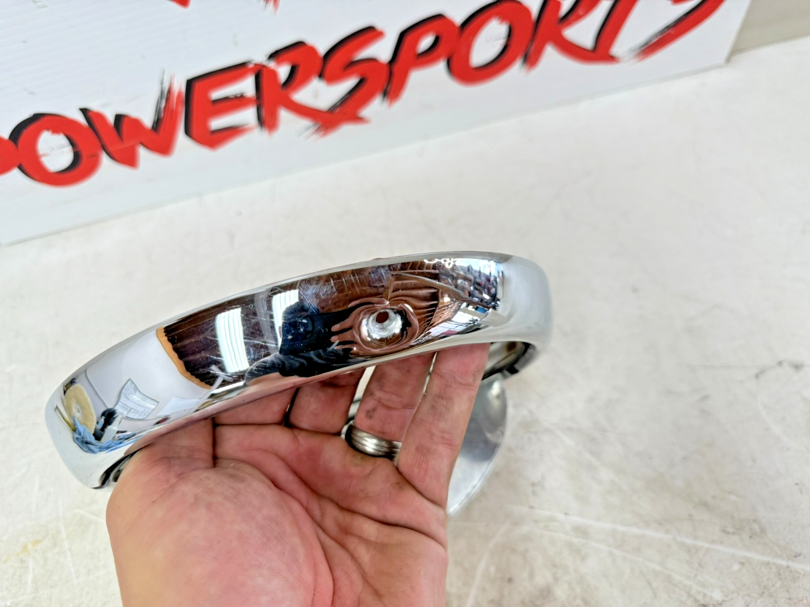 2003 HARLEY ELECTRA GLIDE Headlight Chrome Trim Ring & HD Visor