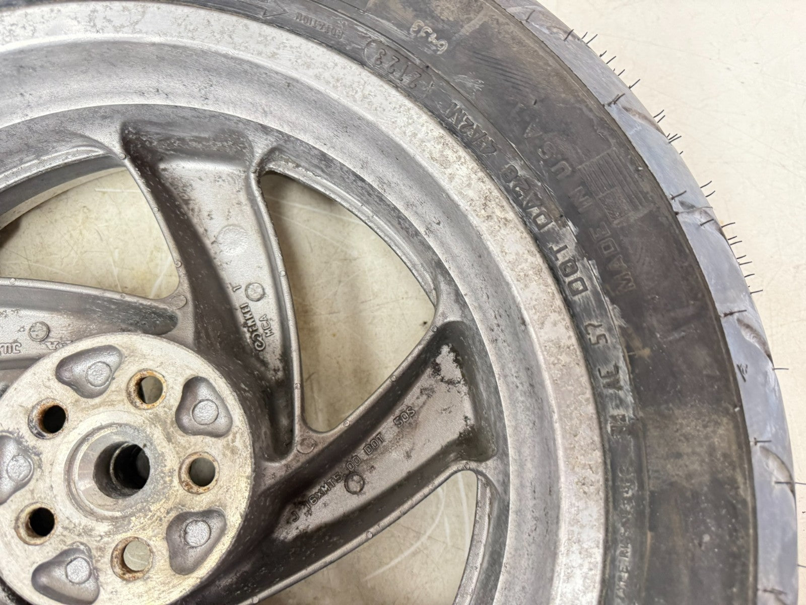 2002 Honda Goldwing GL1800 Rear Wheel Rim Tire 5 Spoke OEM 16x5