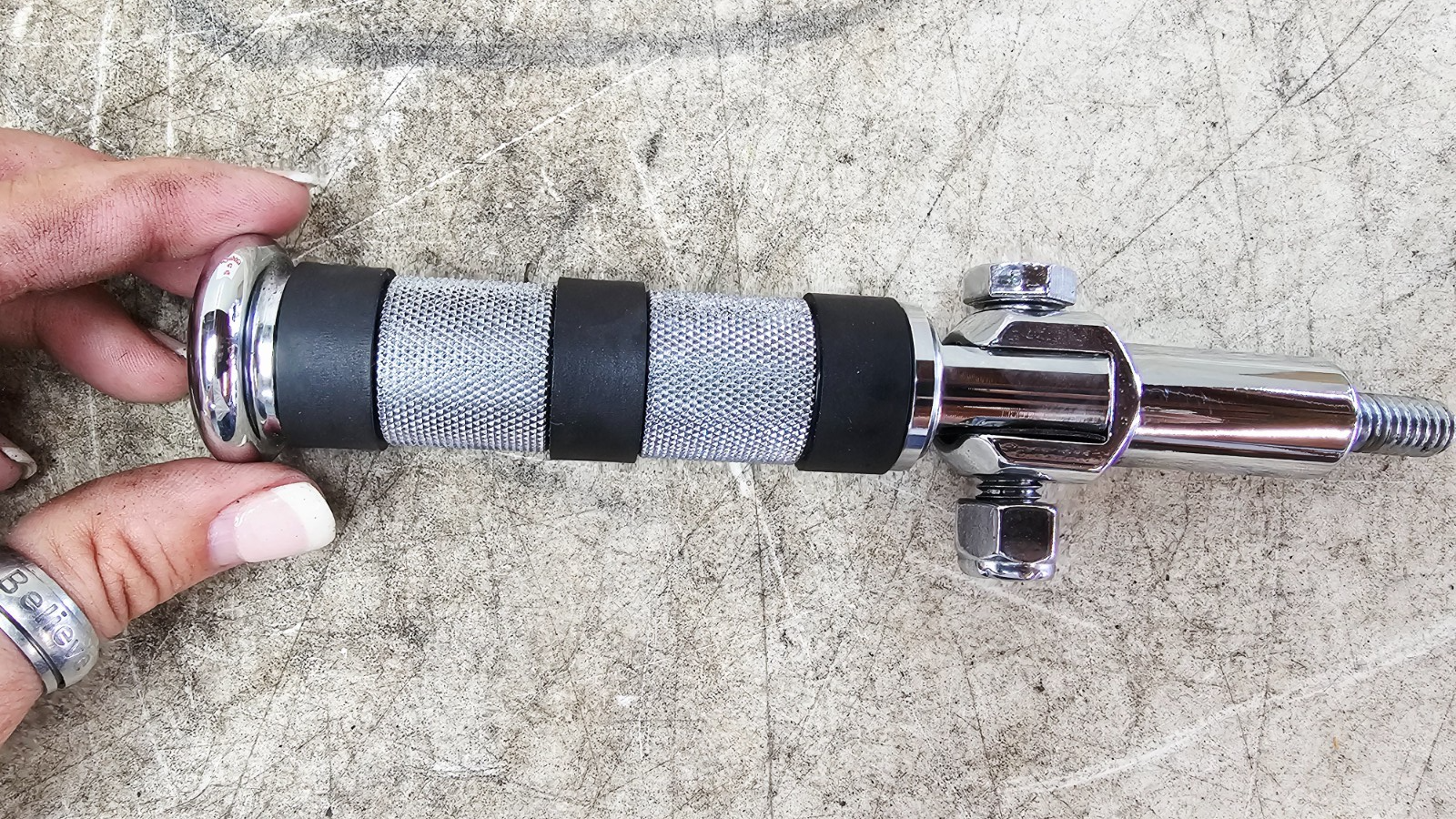 2003 HARLEY SOFTAIL DEUCE Chrome Passenger Billet Foot Peg Footpeg Footrests