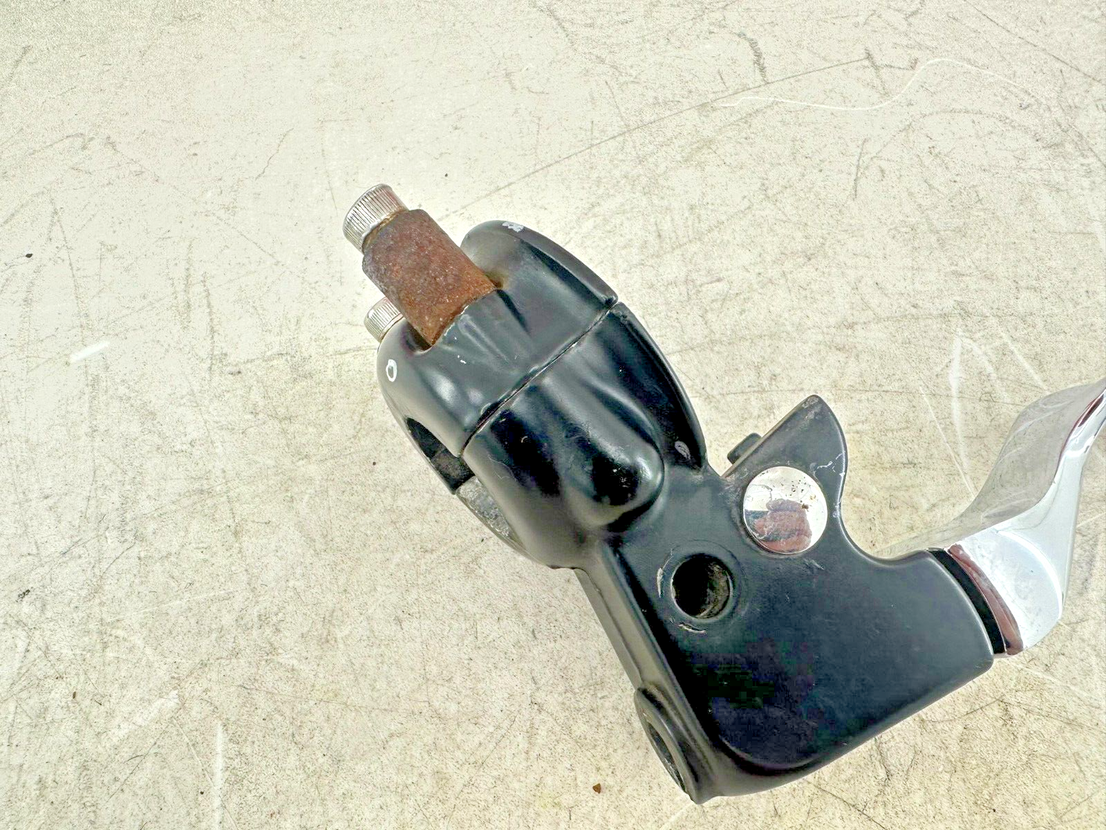 2003 HARLEY ELECTRA GLIDE classic Chrome Clutch Lever W/ Perch MTG Black