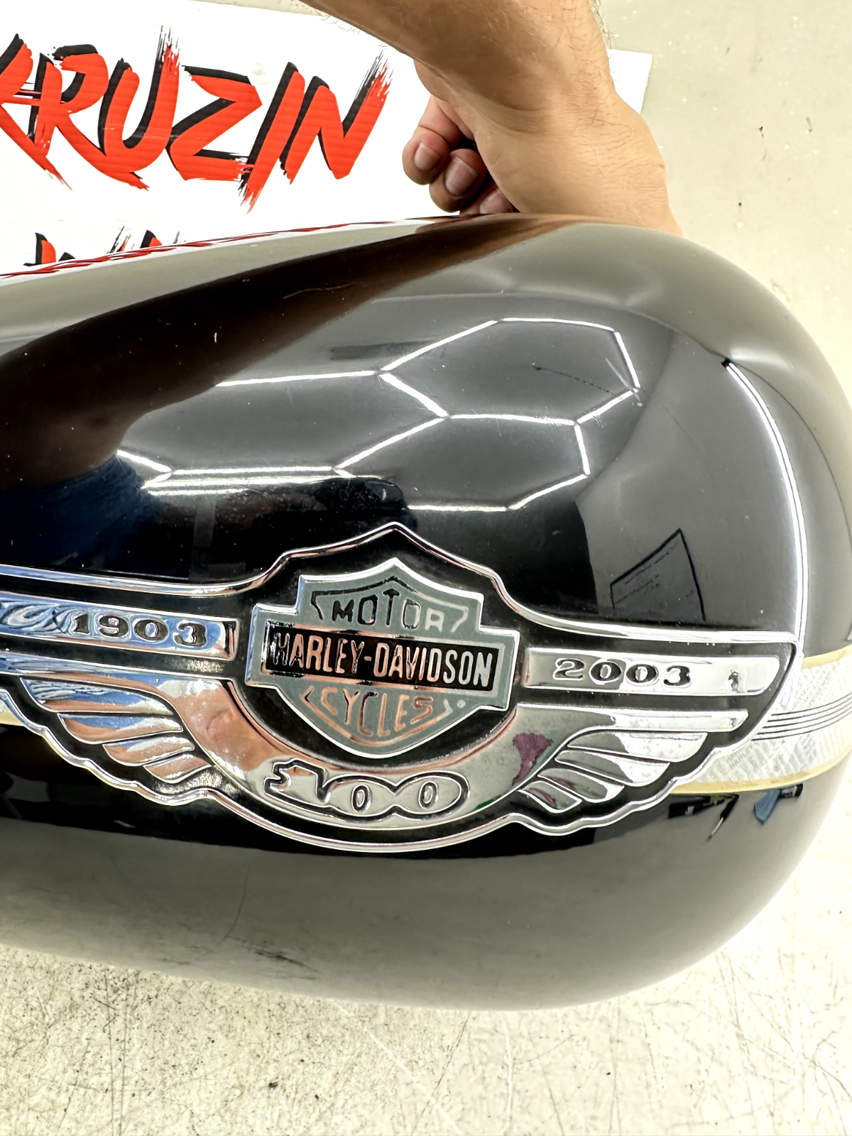 2003 HARLEY ELECTRA GLIDE  100 Anniversary Gas Fuel Tank Carburated Black