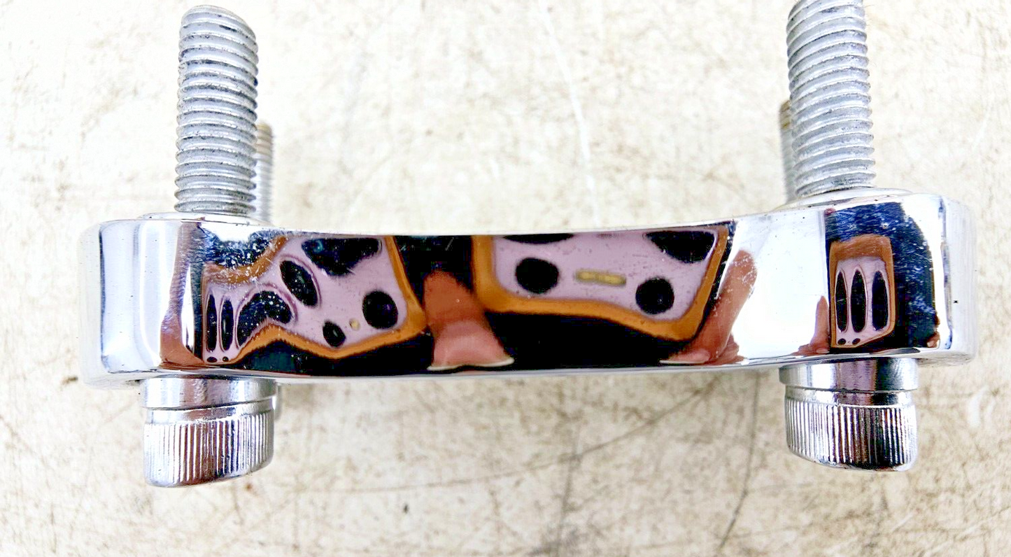 1999 HARLEY DYNA CONVERTIBLE Chrome Handlebar Riser Clamp Top