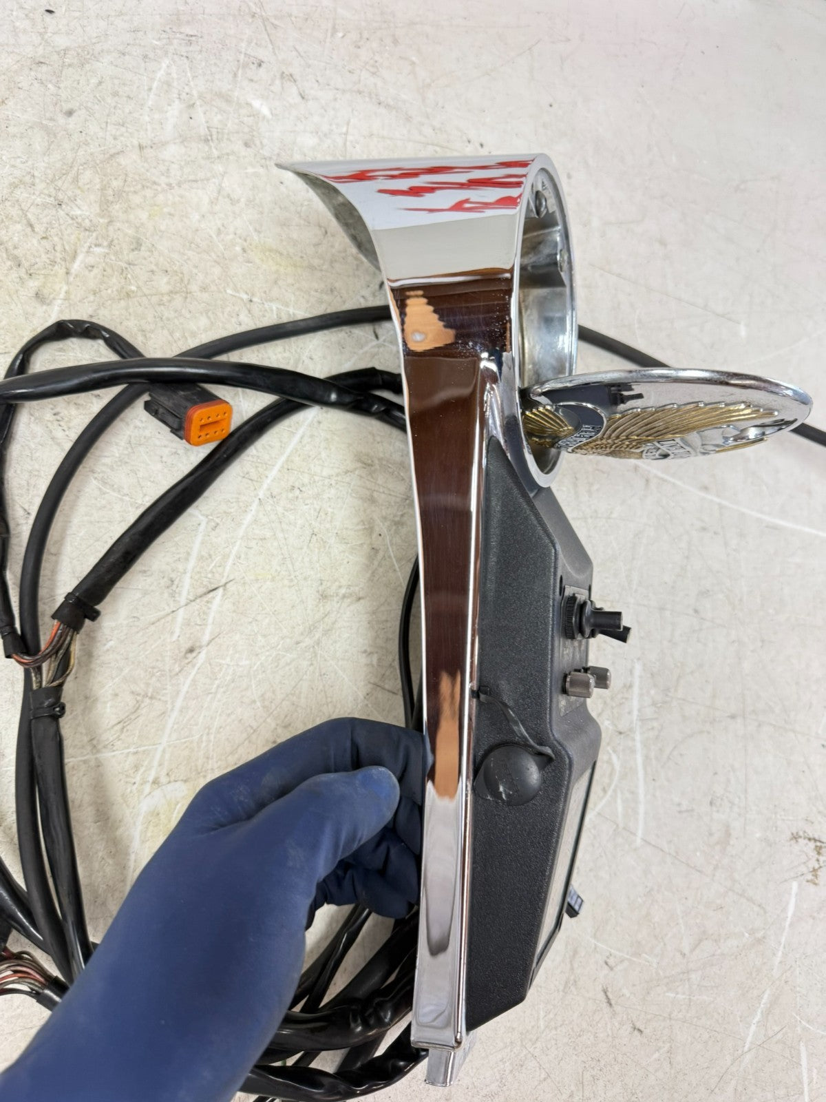 1995 HARLEY FLH ELECTRA GLIDE Gas Tank Console Dashboard Dash Live To Ride Cap