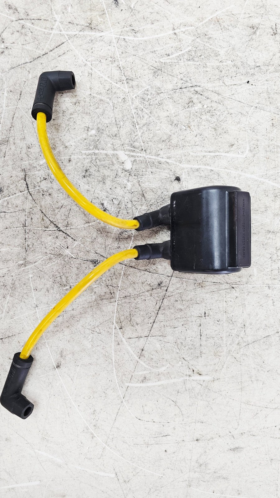 1990 Harley FXR FXRT FXRD FXRS FXLR Ignition Coil V-Fire Yellow Spark Plug Wires