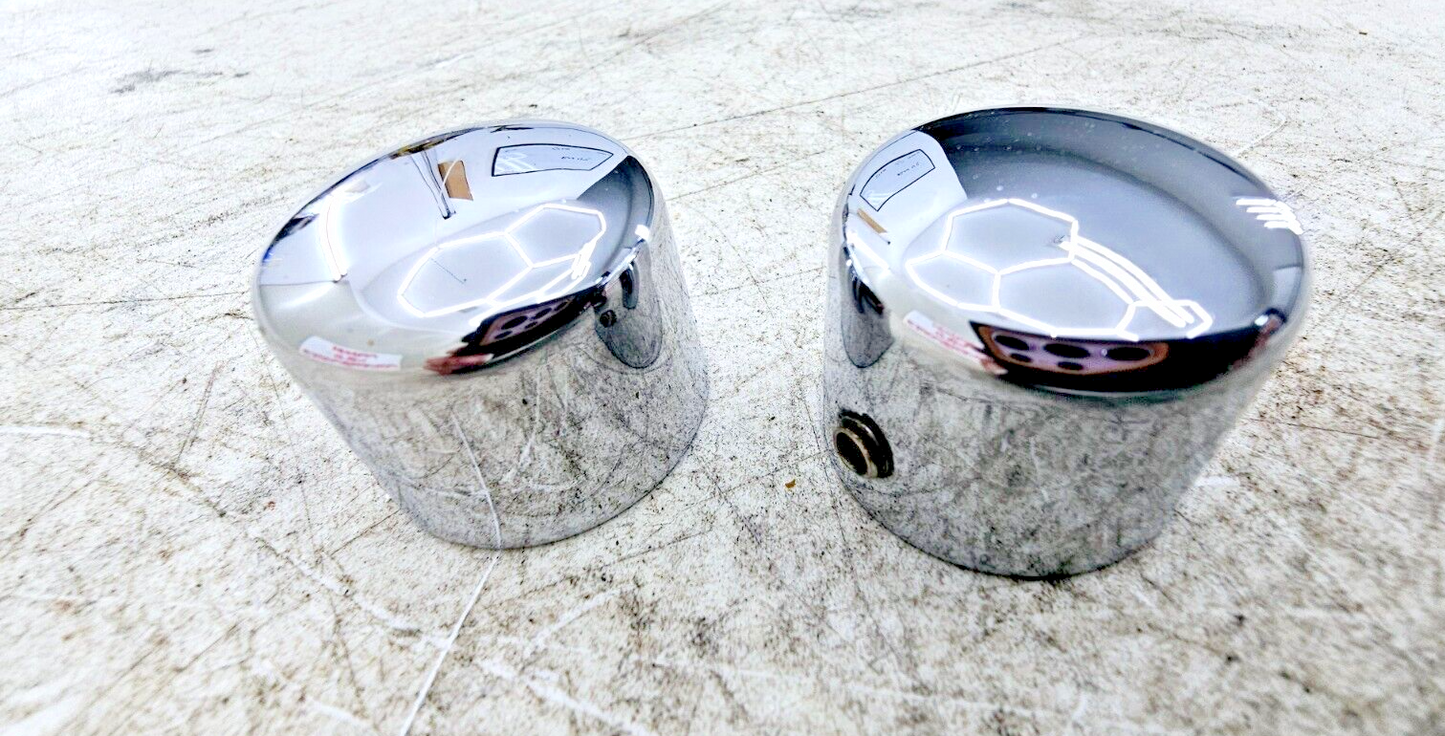 1999 HARLEY DYNA CONVERTIBLE Chrome Front Fork Axle Covers OEM HD