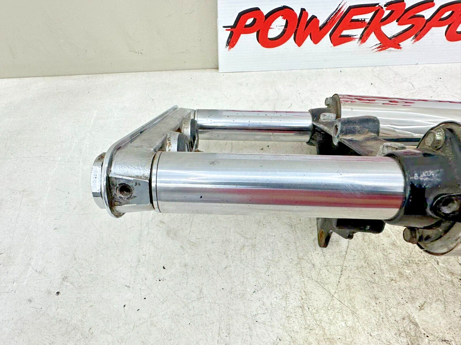 1995 HARLEY SOFTAIL Chrome Forks Front End Suspension Top Triple Clamp