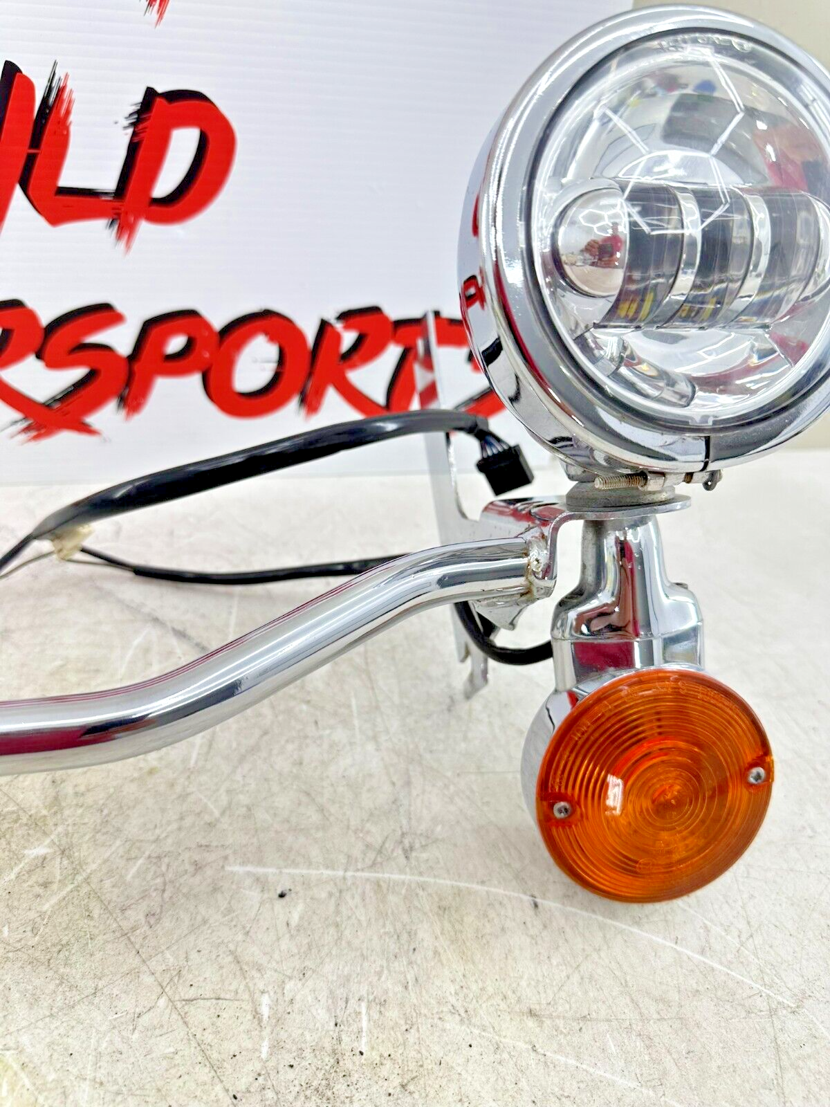 2003 HARLEY ELECTRA GLIDE classic Chrome Fog Highway Turn Signal Light Bar