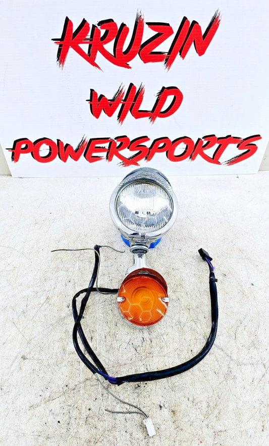 1998 HARLEY FLH ELECTRA GLIDE Fog Highway Turn Signal Light Chrome Housing Eagle