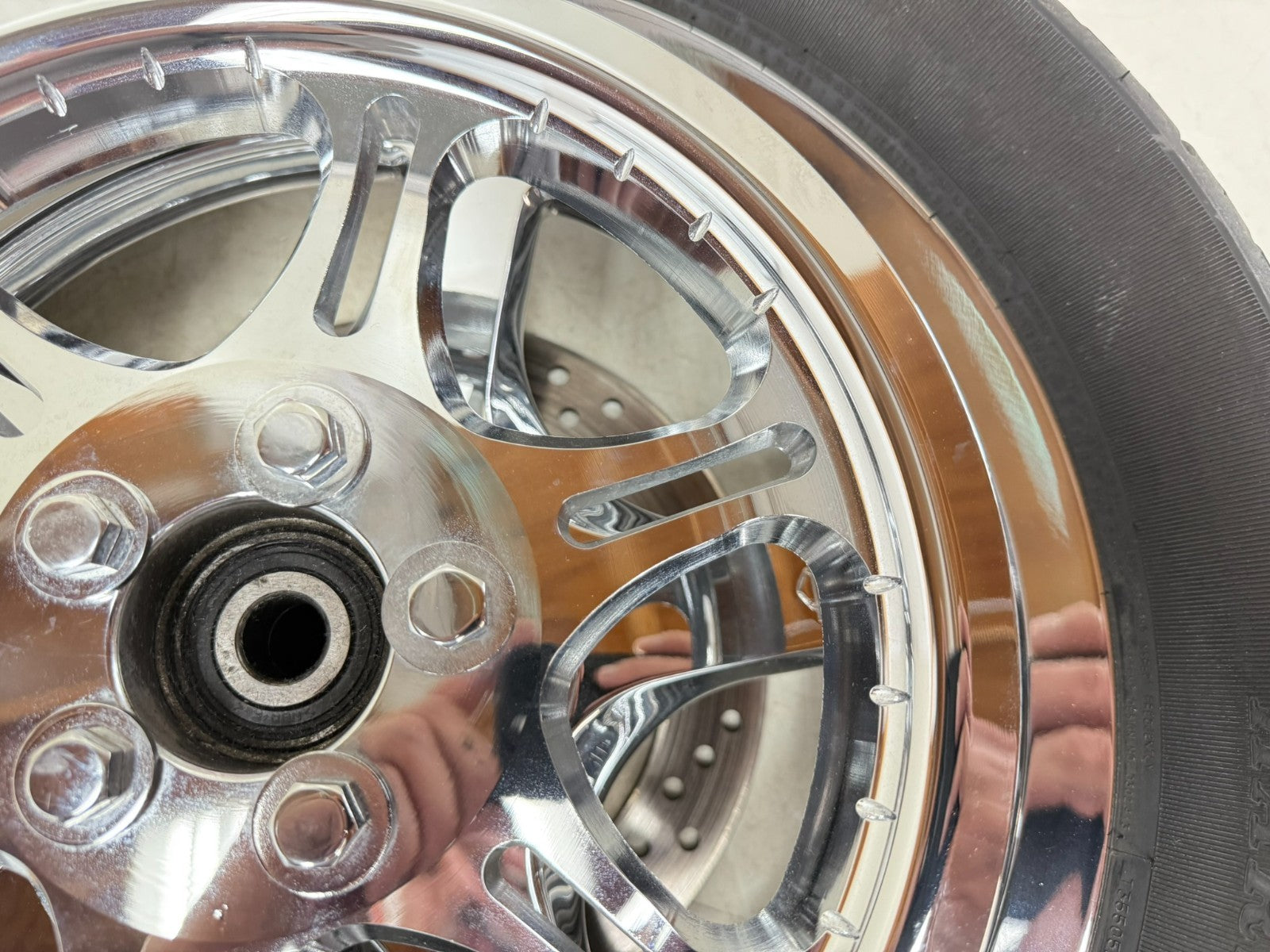 2003 HARLEY DYNA WIDE GLIDE 16" Thunder star  Rear Wheel Rim Full Chrome NICE! 