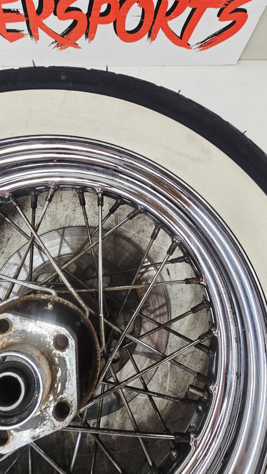 1990 Harley FXR FXRT FXRD FXRS FXLR FXRC Rear Wheel Rim Tire Chrome 16x3