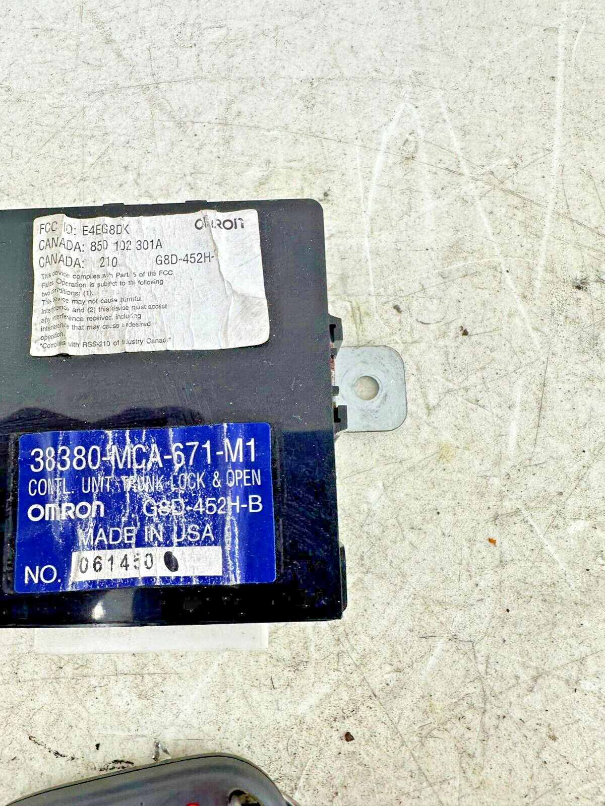 2004 Honda Goldwing GL1800 Trunk Lock Opener Box Module W/Fob