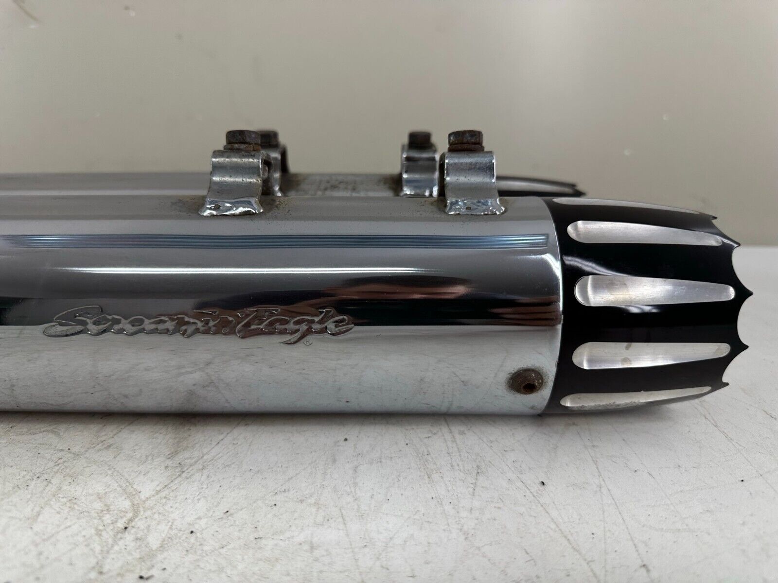 2003 HARLEY FLH ELECTRA GLIDE SCREAMIN EAGLE SLIP ON MUFFLERS RIGHT LEFT 3.5"