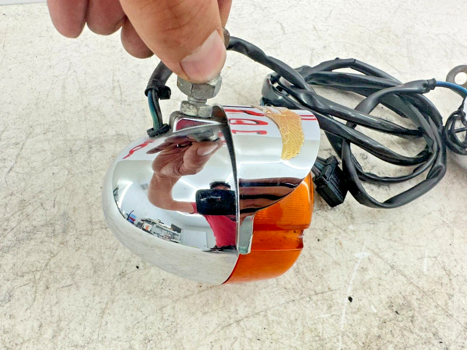 2001 HARLEY SOFTAIL Handlebar Mounted Turn Signals W/ Eagle Visors