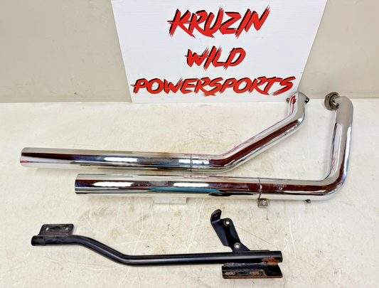 2003 HARLEY DYNA WIDE GLIDE Vance Hines Straightshots Exhaust System w/ Bracket