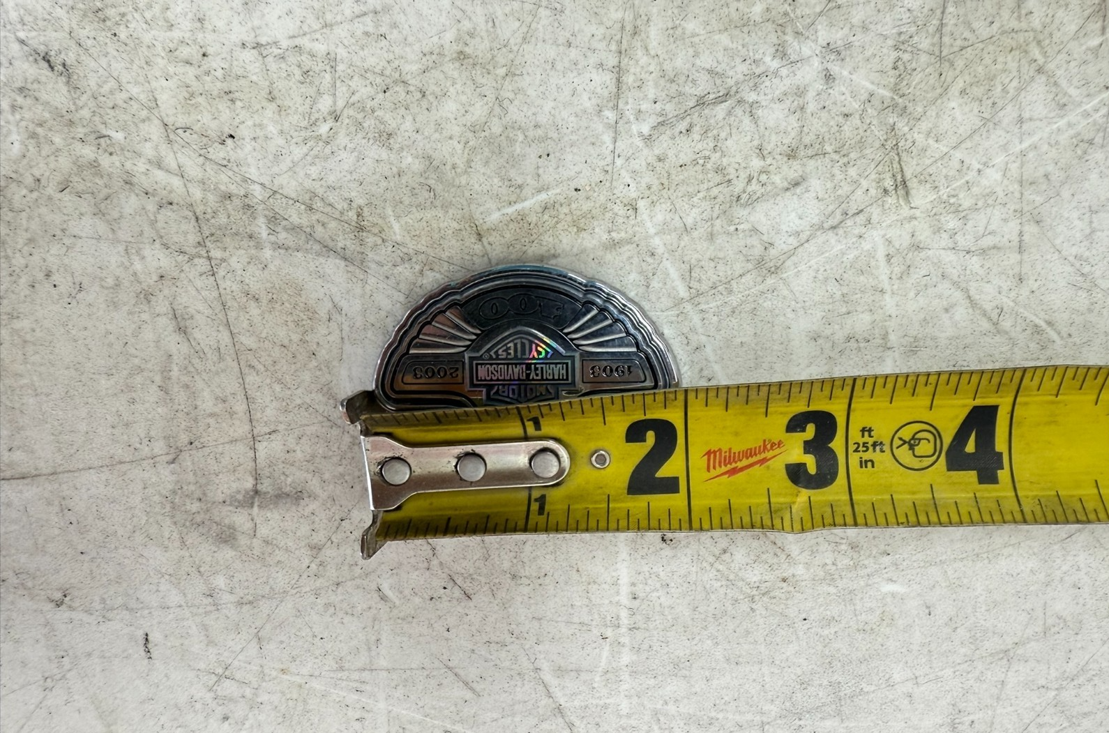 2003 HARLEY DYNA WIDE GLIDE Sportster Front Fender 100 Anniversary Emblem Badge