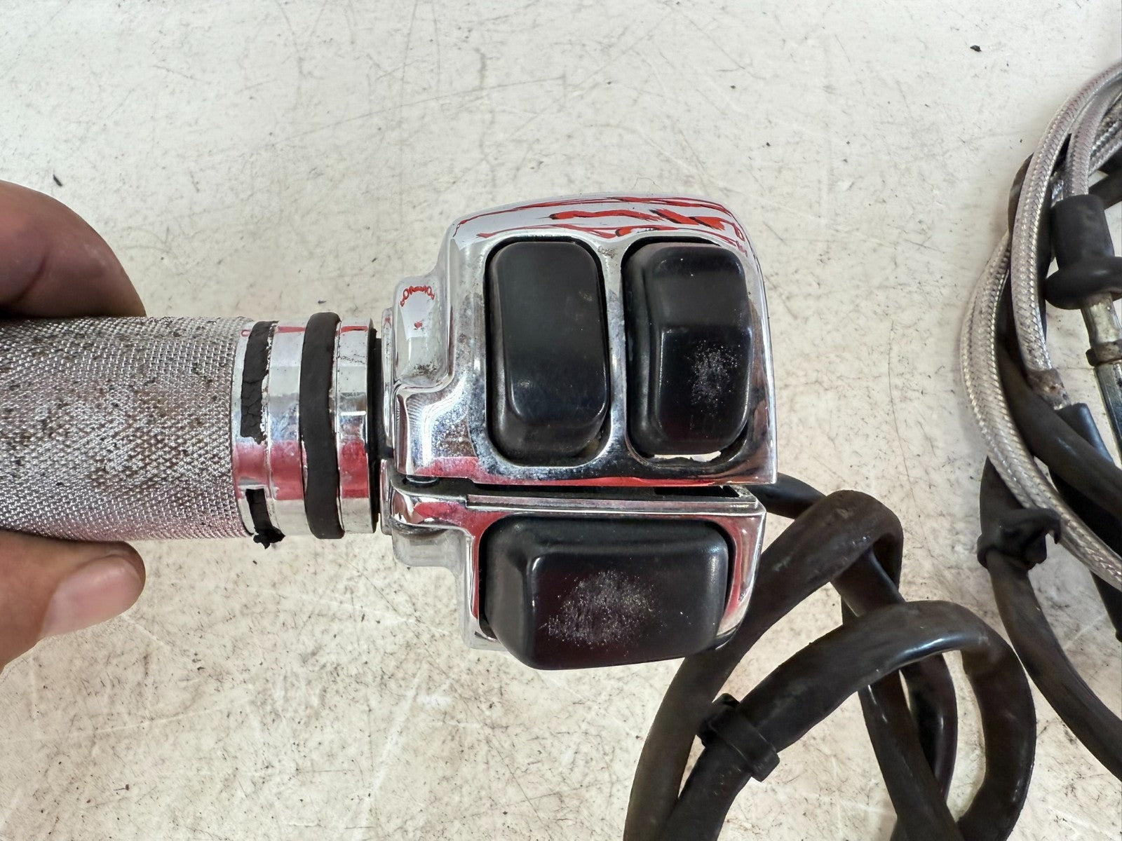 1997 HARLEY DAVIDSON SOFTAIL Chrome Left Right Hand Controls Switch Housing