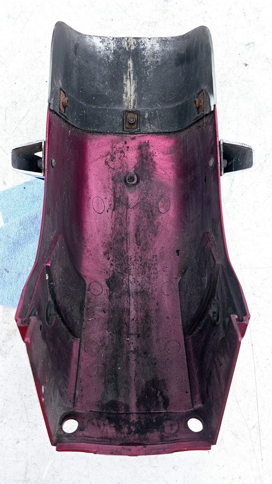 1993 HONDA GOLDWING GL1500 Front Fender Rear Section With Chrome Trim Red