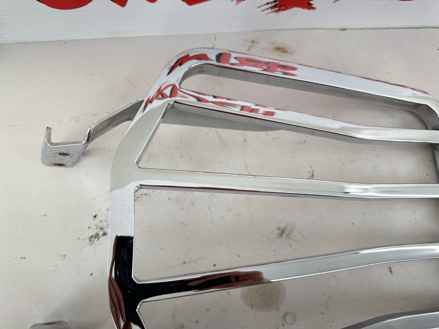 2003 HARLEY SOFTAIL Chrome Luggage Rack Sissy Bar Passenger Backrest