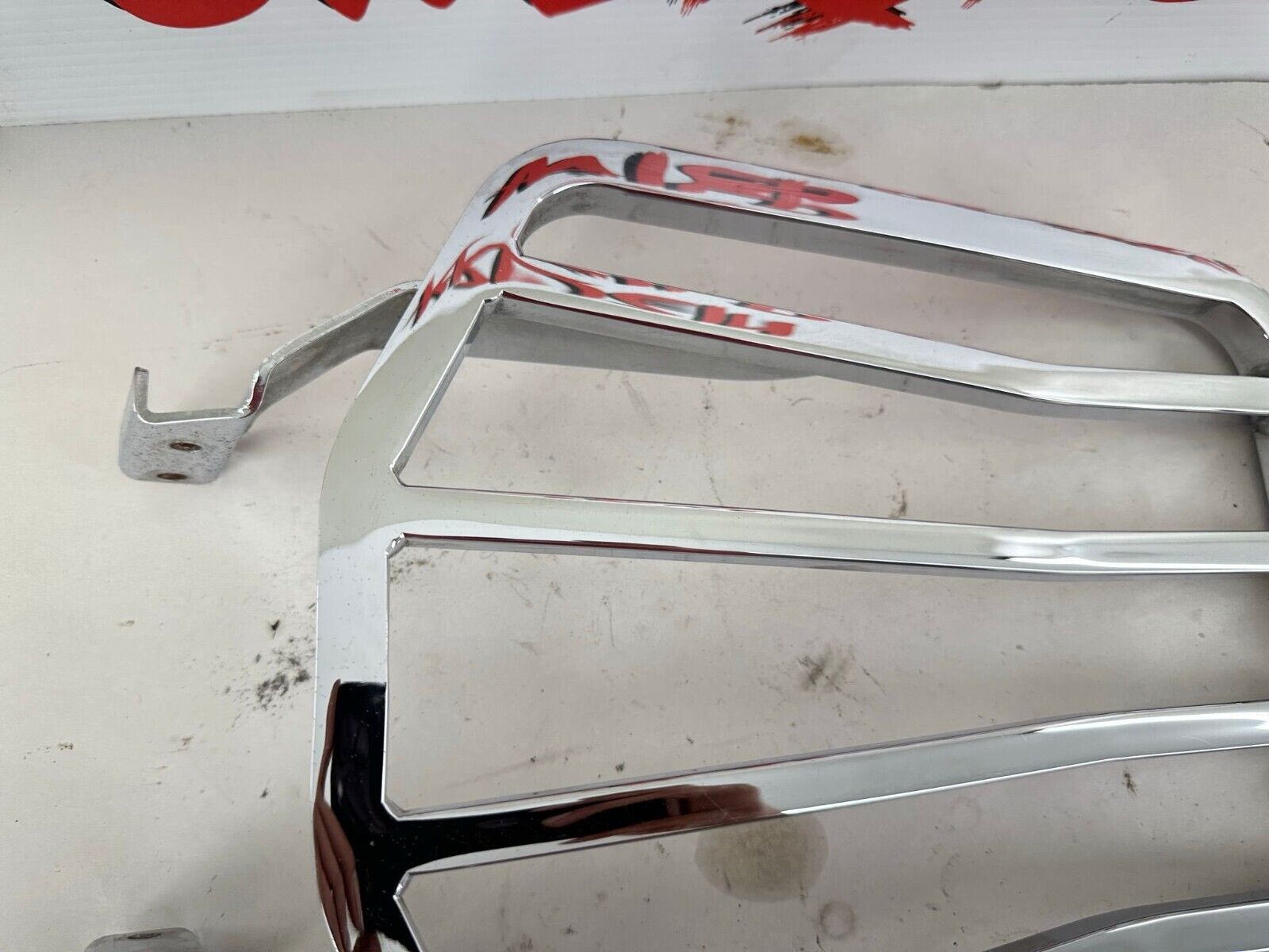 2003 HARLEY SOFTAIL Chrome Luggage Rack Sissy Bar Passenger Backrest